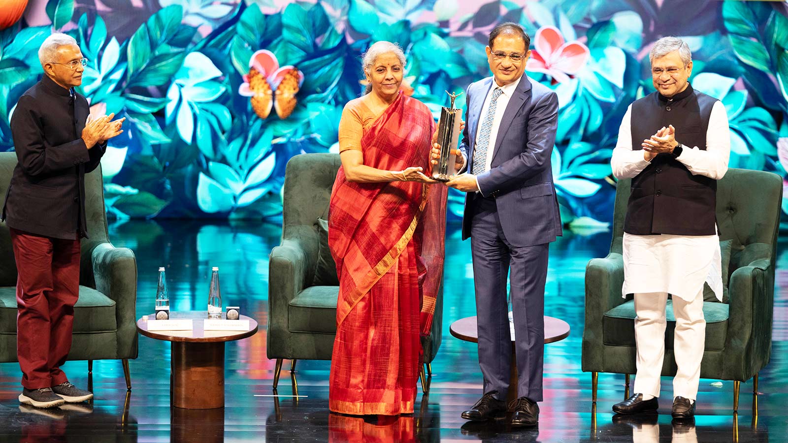 H K Agarwal, MD Grasim Industries accepted the award from Honorable Finance Minister Nirmala Sitharaman