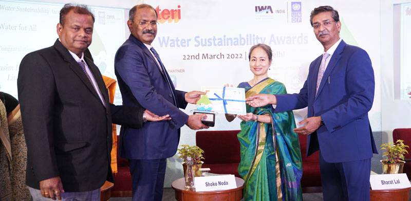 Grasim Nagda awarded TERI-IWA-UNDP water sustainability award
